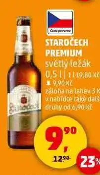 Penny Market STAROČECH PREMIUM světlý ležák, 0,5 l nabídka