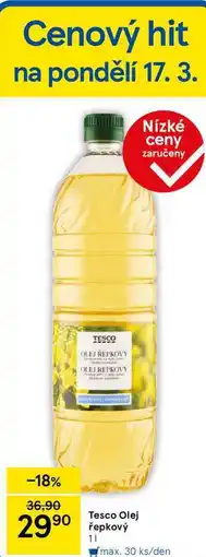 Tesco Tesco Olej řepkový, 1 l nabídka