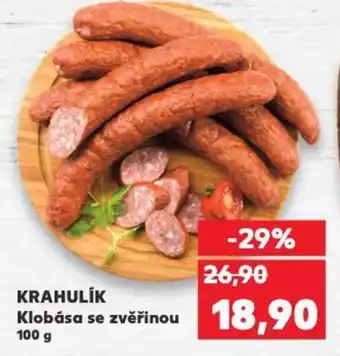 Kaufland KRAHULIK Klobása se zvěřinou nabídka