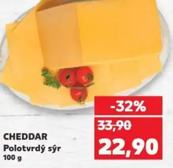 Kaufland CHEDDAR Polotvrdý sýr nabídka