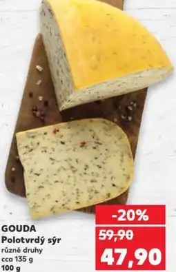 Kaufland GOUDA Polotvrdý sýr nabídka