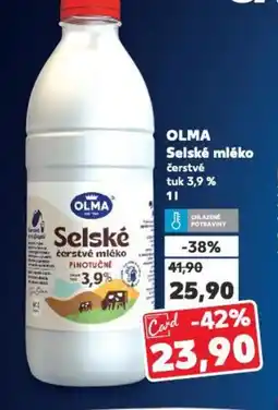 Kaufland OLMA Selské mléko nabídka