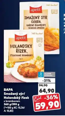 Kaufland BAPA Smažený sýr/ Holandský řízek nabídka