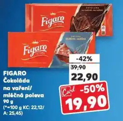 Kaufland FIGARO Čokoláda na vařeni/ mléčná poleva nabídka