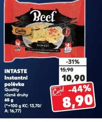 Kaufland INTASTE Instantní polévka nabídka