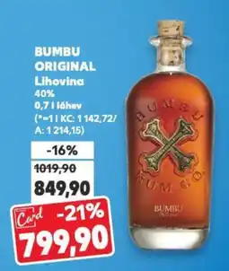 Kaufland BUMBU Original Lihovina nabídka