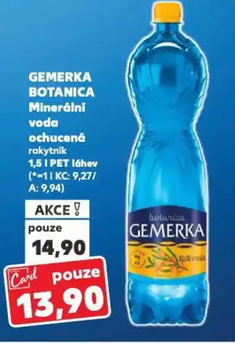 Kaufland GEMERKA Botanica Minerální voda ochucená nabídka