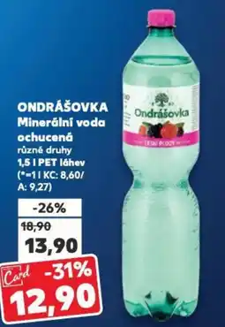 Kaufland ONDRÁŠOVKA Minerální voda ochucená nabídka