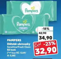 Kaufland PAMPERS Dětské ubrousky nabídka