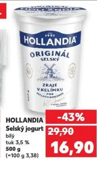 Kaufland HOLLANDIA Selský jogurt nabídka