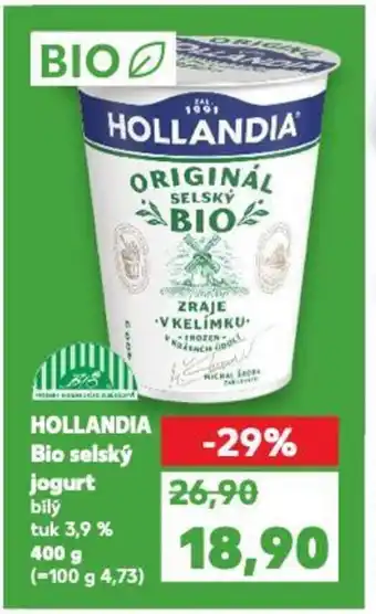 Kaufland HOLLANDIA Bio selský jogurt nabídka