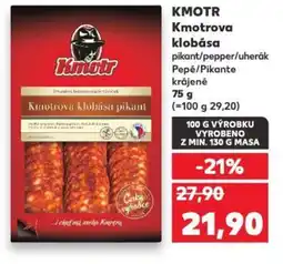 Kaufland KMOTR Kmotrova klobása nabídka