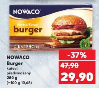 Kaufland NOWACO Burger nabídka