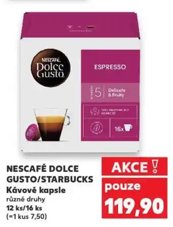 Kaufland NESCAFÉ Dolce Gusto/STARBUCKS Kávové kapsle nabídka