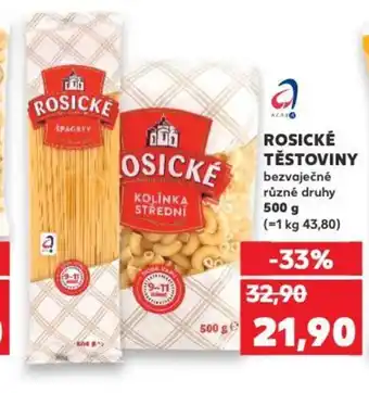 Kaufland Rosické těstoviny nabídka