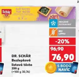 Kaufland DR. SCHÄR Bezlepkové listové těsto nabídka