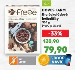 Kaufland DOVES FARM Bio čokoládové hvězdičky nabídka