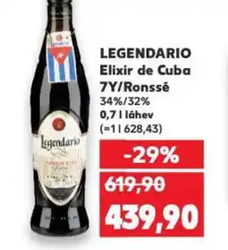 Kaufland LEGENDARIO Elixir de Cuba 7Y/Ronssé nabídka