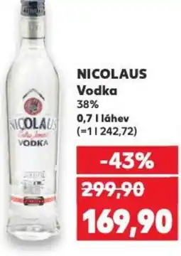 Kaufland NICOLAUS Vodka 38% nabídka