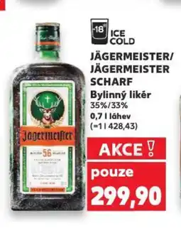 Kaufland JÄGERMEISTER/ JÄGERMEISTER SCHARF Bylinný likér nabídka