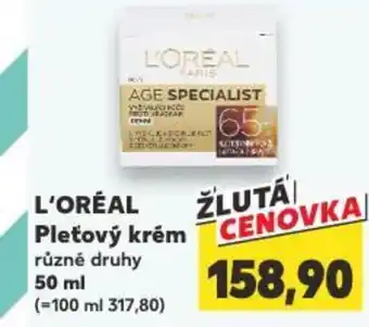 Kaufland L'ORÉAL Pleťový krém nabídka