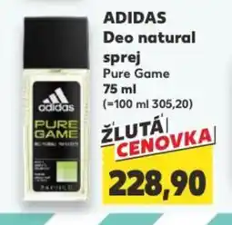 Kaufland ADIDAS Deo natural sprej nabídka