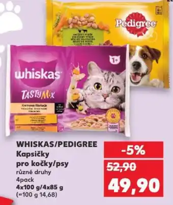 Kaufland WHISKAS/PEDIGREE Kapsičky pro kočky/psy nabídka