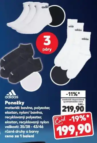 Kaufland Adidas Ponožky nabídka