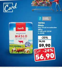 Kaufland TATRA Máslo nabídka