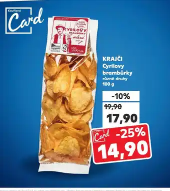 Kaufland KRAJČI Cyrilovy brambůrky nabídka