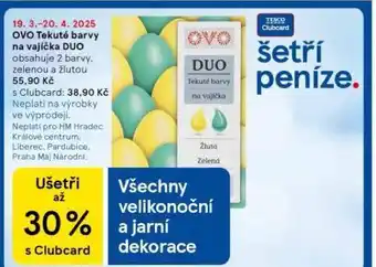 Tesco Ovo tekuté barvy na vajíčka duo nabídka