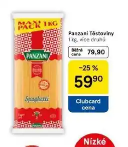 Tesco Panzani těstoviny nabídka