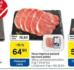 Tesco Vepřová pečeně bez kosti plátky nabídka