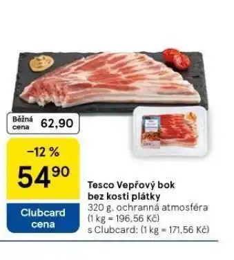 Tesco Vepřový bok bez kosti plátky nabídka