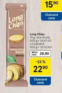 Tesco Long chips nabídka