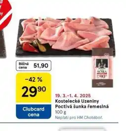 Tesco Poctivá šunka řemeslná nabídka