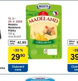 Tesco Madeta madeland plátky nabídka