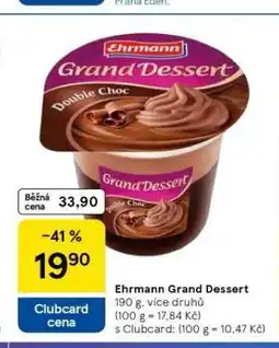 Tesco Ehrmann grand dessert nabídka