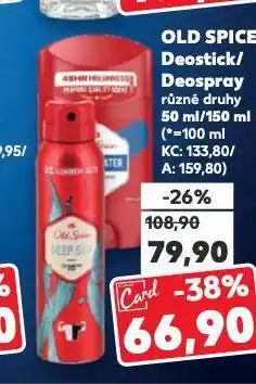 Kaufland Old spice deodorant nabídka