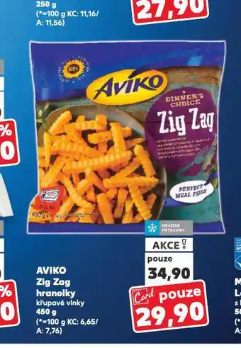 Kaufland Aviko zig zag hranolky vlnky nabídka