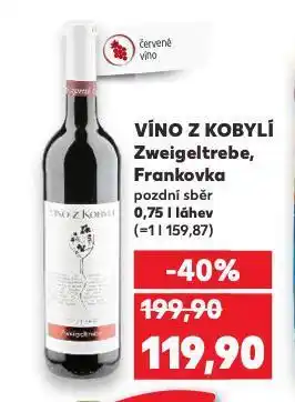 Kaufland Víno z kobylí frankovka nabídka