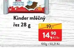 MP Krásno Kinder mléčný řez nabídka