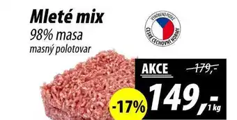 ZEMAN Mleté mix 98% masa masný polotovar, 1 kg nabídka