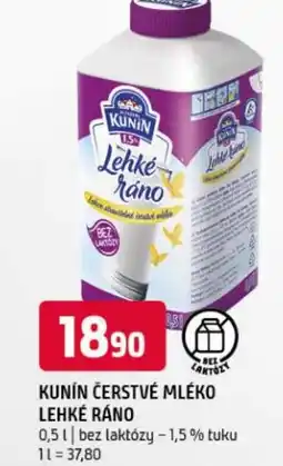 Terno Kunín čerstvé mléko lehké ráno nabídka