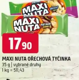 Terno Maxi nuta ořechová tyčinka nabídka