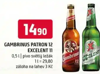 Terno GAMBRINUS PATRON 12 EXCELENT 11 nabídka