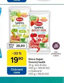 Tesco Emco super ovocný hadík nabídka