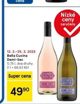 Tesco Bella cucina demi sec nabídka