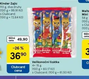 Tesco Velikonoční lízátka nabídka