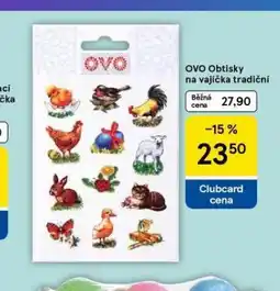 Tesco Ovo obtisky na vajíčka tradiční nabídka